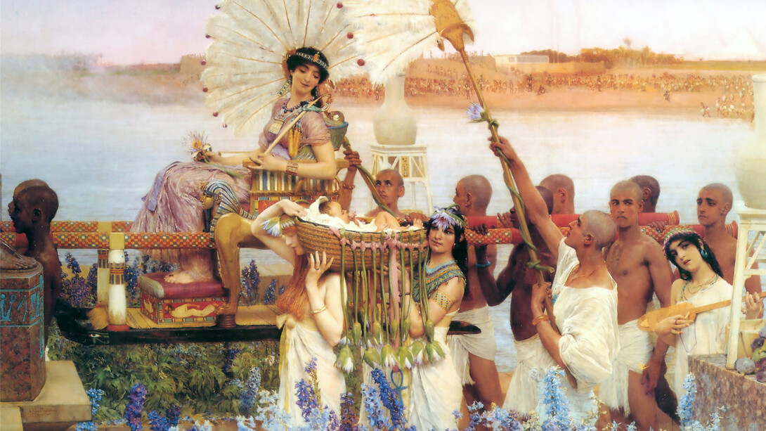 «El hallazgo de Moisés» (1904), Alma-Tadema