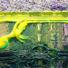 Fabian Marcaccio, Engineered Paintant #1, 2017. Courtesy of Unix Gallery