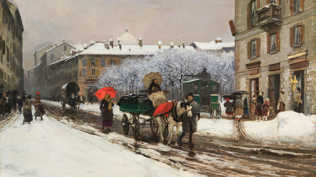 Mosè Bianchi, La prima neve, 1890
