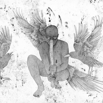 Cain, 2019, Oil & Ink on Paper, 150x280cm