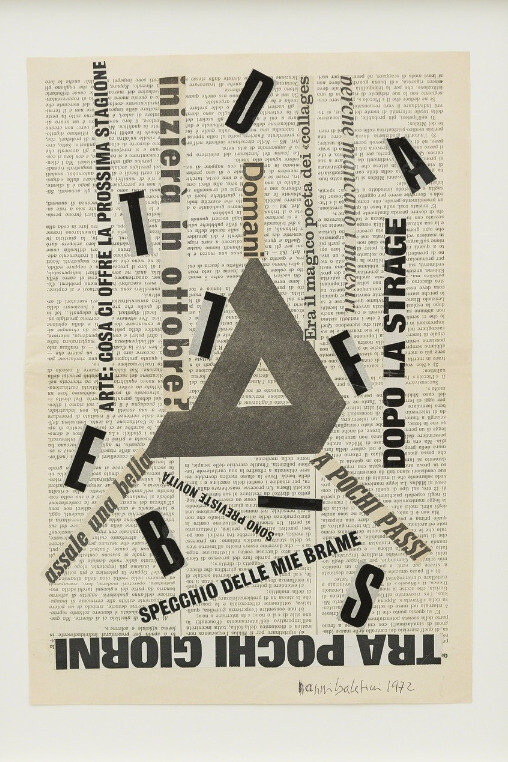 Nanni Balestrini. Courtesy of Maab Gallery
