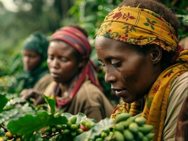Group of women cultivating fresh produce, reflecting both nourishment and economic survival