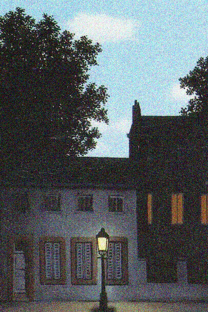 René Magritte, El imperio de la luz (detalle), 1940
