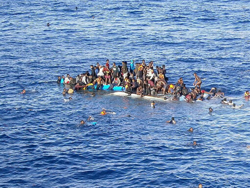 Immigrants on a sinking boat