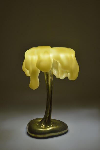 César, Expansion Lamp, 1976, Polished bronze, polyurethane foam, 31.5 x 20.47 x 20.08 inches, 80 x 52 x 51 cm, Blanchet Fondeur, Edition of 8 pairs + 2 pairs, AP + 2 pairs HC, Edition 8/8A, Signed and numbered with the stamp of foundry on base. Image courtesy of Demisch Danant. Copyright: © 2014 Artists Rights Society (ARS), New York / ADAGP, Paris. 