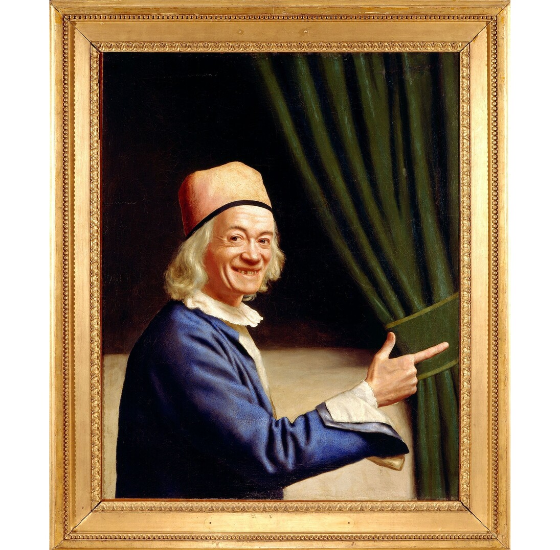 Jean-Etienne Liotard, Self-portrait Laughing, c. 1770, Oil on canvas, 84 x 74 cm, Musee d'art et d'histoire, Geneva, inv. 1893-9, Photo Musee d'art et d'histoire, Geneva. Photography: Bettina Jacot-Descombes 