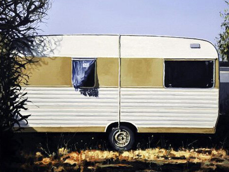 Andrea Di Marco, Camp, 2012, olio su tela, 150 x 150 cm