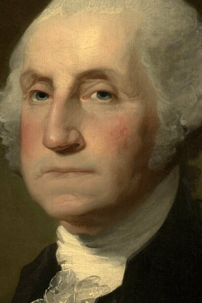 Retrato de George Washington, óleo sobre lienzo, Gilbert Stuart, 1803