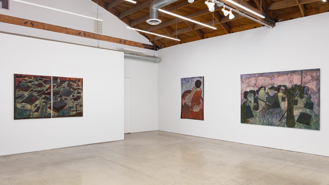 Hammzat Tahabsim, Spectral arrangement, exhibition view. Courtesy of Make Room Gallery