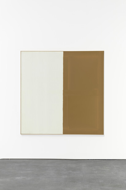 James Bishop, Untitled, 1974, Oil on canvas, 76 3/8 x 76 1/8 inches (194 x 193.4 cm). © 2014 James Bishop; courtesy of David Zwirner, New York/London