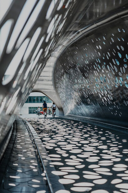 Embarking on an illuminating journey through an architectural wonder where the interplay of lights takes center stage