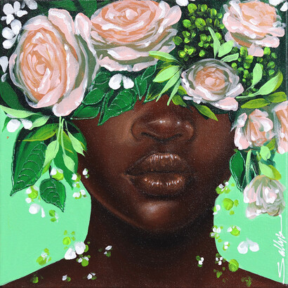 Sally K, Pistache, 12x12. Courtesy of Artspace Warehouse