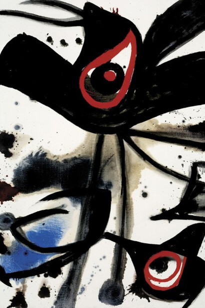 Joan Miró, Oiseaux, 1973, olio e acrilico su tela  © Successió Miró by SIAE 2017 Archive Fundació Pilar i Joan Miró a Mallorca © Joan Ramón Bonet