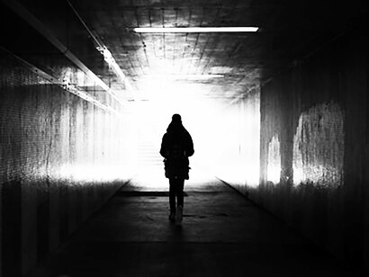 Salida del metro en Zurich