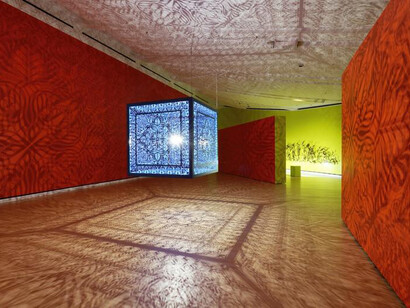 Anila Quayyum Agha, Geometry of light, exhibition view. Courtesy of the Seattle Art Museum 