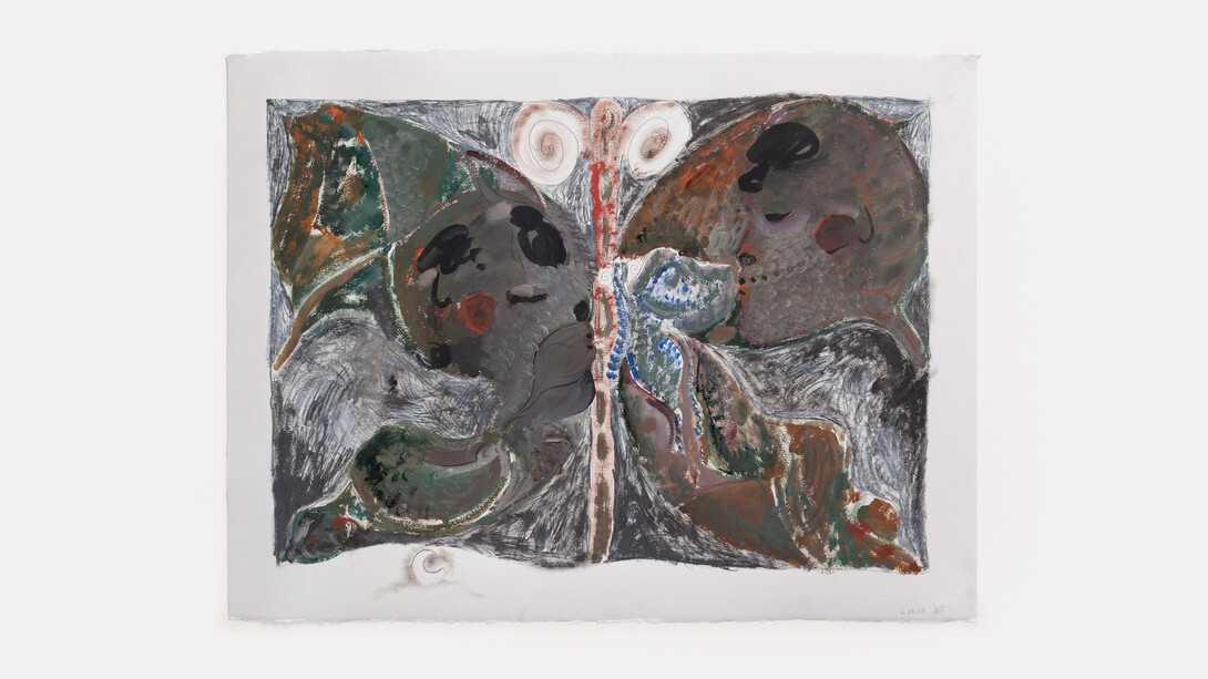 Benedict Scheuer, Kissing Wings, 2023. Courtesy of Marlborough Gallery, New York