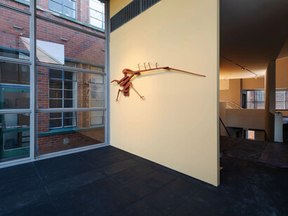 Ross Hemera, Tahito: a bird for the future, exhibition view. Courtesy of Te Pātaka Toi Adam Art Gallery