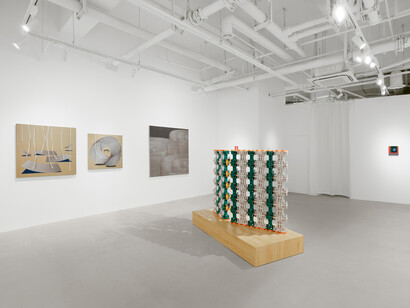 Li Jiaqing and Zai Pengfei, Driving in the void, exhibition view. Courtesy of Vanguard Gallery