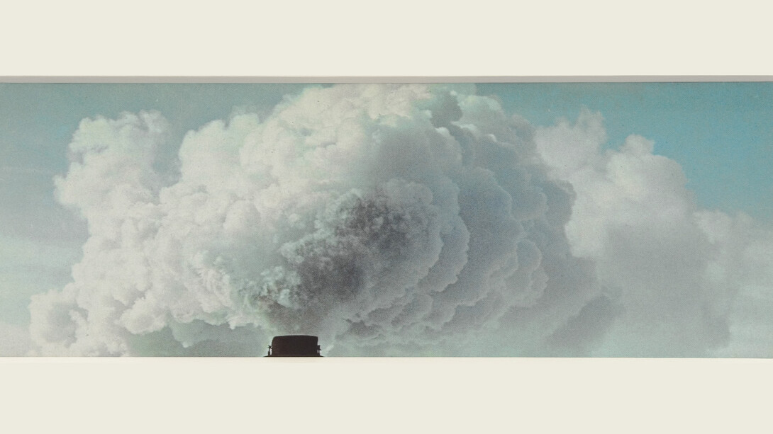 John Stezaker, Sublime XVII, 1987-98, Found image, 3 1/4 x 9 1/4 in. (8.2 x 23.5 cm) Copyright the artist. Courtesy The Approach, London. Photo: FXP photography.