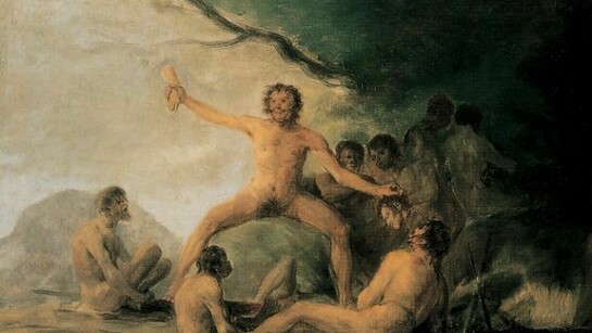 Cannibals Gazing at Their Victims, c. 1800. 
Oil on panel, 32.7 x 47.2 cm.
Musée des Beaux-Arts et d’Archéologie, Besançon.