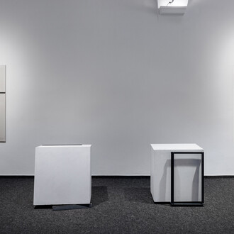 Sepp Auer, line · plane · space, exhibition view. Courtesy of Schlossmuseum Linz