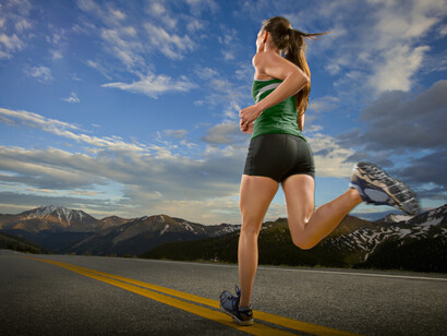 Running. Corriendo hacia el horizonte