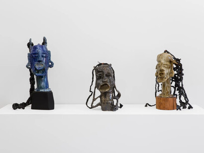 Leilah Babirye, Dembe lya ba kuchu (queer peace), exhibtion view. Courtesy of Gordon Robichaux Gallery