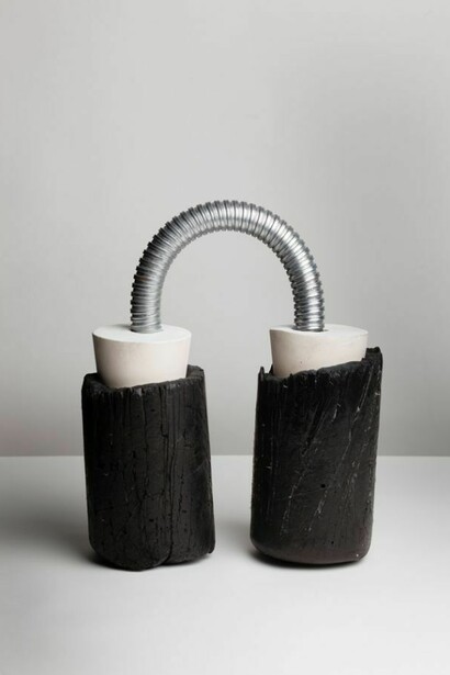 Magdalena Drwiega, Cylindrical Composition A, 2013, Mixed Media,30 x 2cm, Copyright the Artist, Photograph courtesy of Belmacz