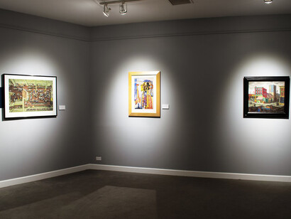Bernece Berkman-Hunter and Ethel Spears, exhibition view. Courtesy of Madron Gallery