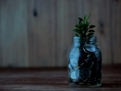 Coins in a jar