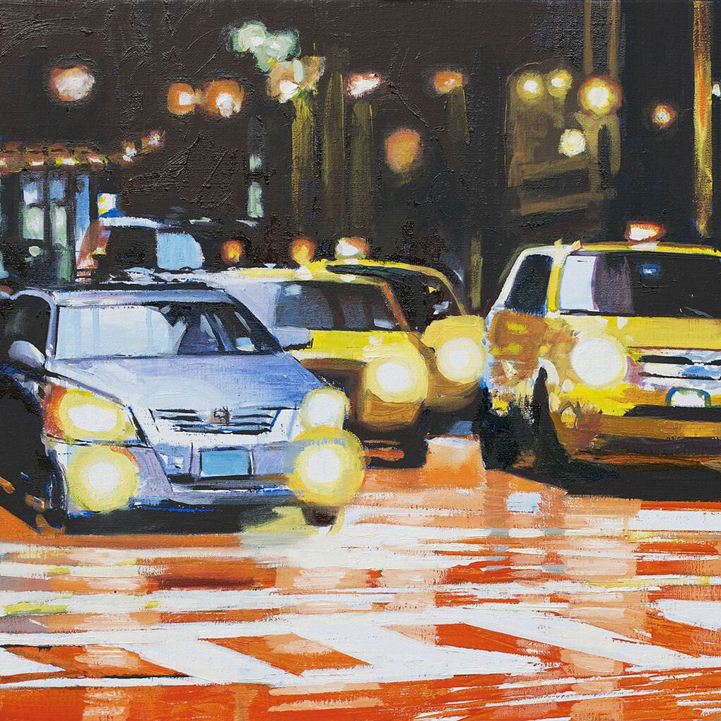 Per Lindqvist, 8 Avenue Boogie Woogie, Oil on Linen, 21.5" x 25.5"
