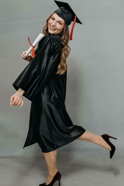 Woman celebrating her degree