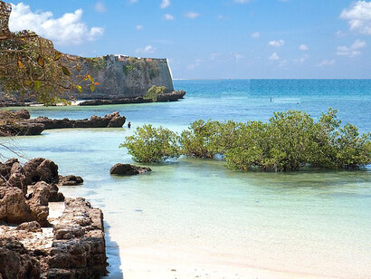 Praia na Ilha de Moçambique, Nampula, Moçambique