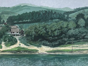 John L. Cleaveland, Jr., In the quiet of midday, Hieu River from Highway 9 (detail). Oil on aluminum panel, 15-1/2 x 36 inches, 16-1/2 x 37 inches framed. Copyright The Artist. Courtesy of Momentum Gallery