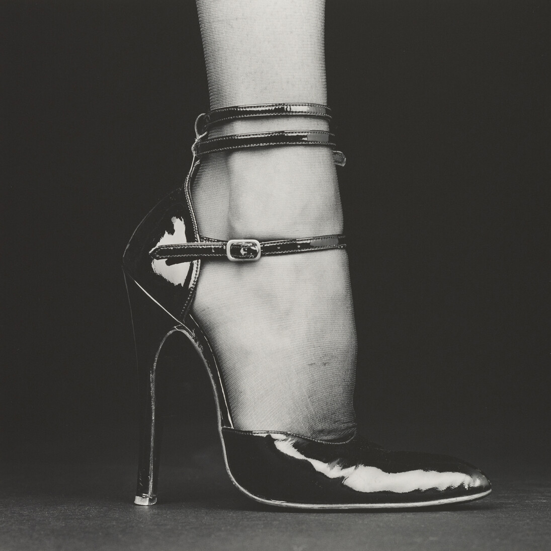 Robert Mapplethorpe (1946-1989), Melody (Shoe), 1987, gelatin silver print, 48.9 × 49.2 cm. Gift of The Robert Mapplethorpe Foundation to the J. Paul Getty Trust and the Los Angeles County Museum of Art. © Robert Mapplethorpe Foundation. Used by permission.