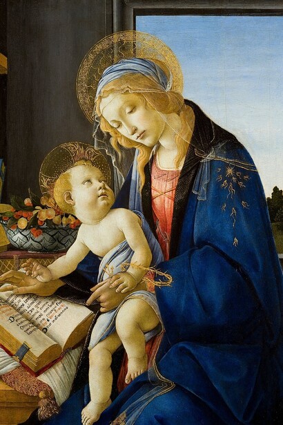 "La Vergine e il Bambino (Madonna del libro)", 1480-81, Sandro Botticelli, Museo Poldi Pezzoli, Milano, Italia