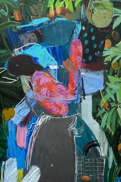 Sangram Majumdar, Collaborators 1 (detail), 2025. Courtesy of Nathalie Karg Gallery 