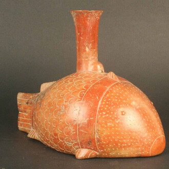 Botella silbato asa puente

Materials: Ceramic

Formativo Tardío 1300 - 550 aC

Measures: 175 mm de alto