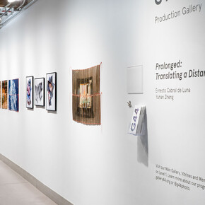 Ernesto Cabral de Luna and Yuhan Zheng, Prolonged: translating a distance, exhibition view. Courtesy of Gallery 44 
