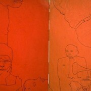 Andy Warhol, “n.t. (Montage with Self-Portrait)”, Andy Warhol (1928-1987), c. 1952, ink and graphite on coloured paper (two sheets collaged together), © The Andy Warhol Foundation for the Visual Arts Inc.,/Daniel Blau catalogues