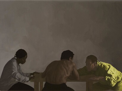 Guillaume Bresson, Sans titre, 2013, Huile sur toile, 26 x 39 cm (10 1/4 x 9 in.), Courtesy Galerie Nathalie
Obadia, Paris/Bruxelles
