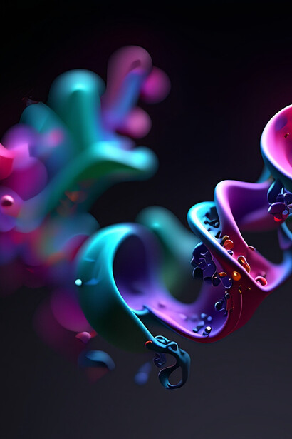 Die vorhergesagte Proteinstruktur mit Aminosäuresequenzen wurde mit dem KI-Tool AlphaFold2 ermittelt. Bild: 3D-Bild eines Proteins