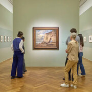 Monets küste. Die entdeckung von Étretat, ausstellungsansicht. Mit freundlicher genehmigung des Museum Städel