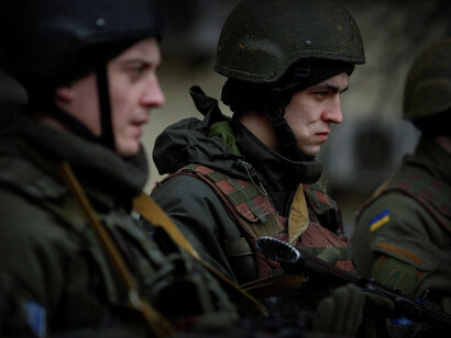 Soldados ucranianos en la Guerra de Ucrania