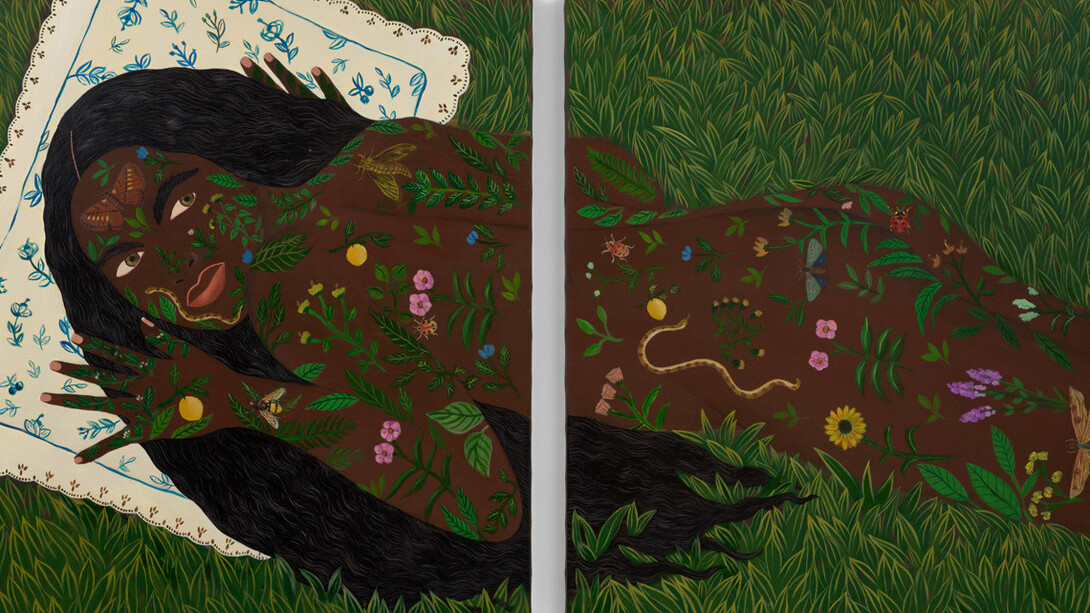 Kelly Sinnapah Mary, Invisible vegetation of desire (detail), 2025. Courtesy of James Cohan Gallery