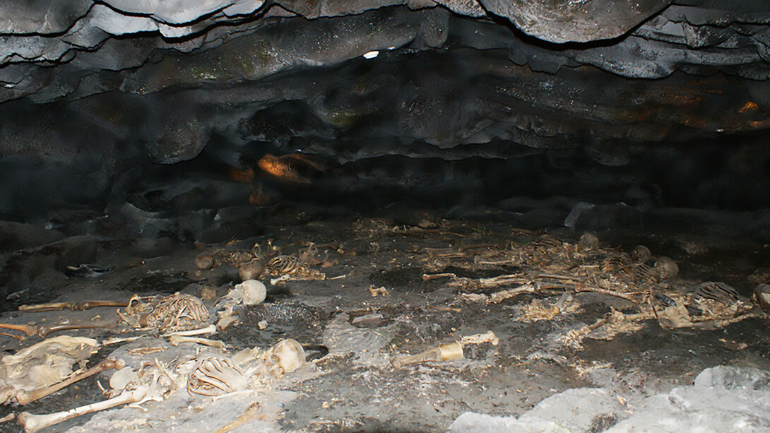 A reenactment of the Daranshi Cave massacre on Jeju Island, depicting the tragic events of the 1948 incident, South Korea