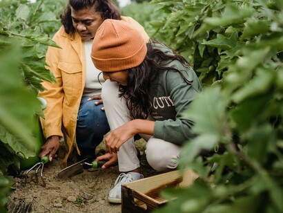 Growing even a little bit of our own food is a counterbalance to using technology