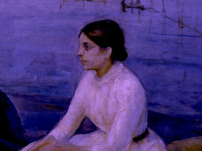 E. Munch, Summer Night, Inger on the shore, (1889), detail
