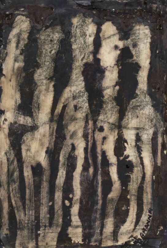Gene Mann, Untitled, 2014, Mixed media on paper, 23.25 x 16.5 inches (59.1 x 41.9 cm)