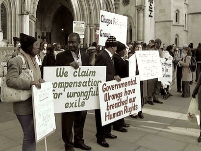 Protestas en Londres de antiguos habitantes de Chagos y sus herederos reclamando sus propiedades